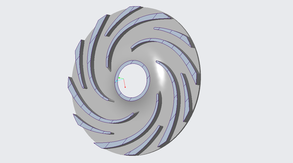 圆柱叶片叶轮建模视频教程